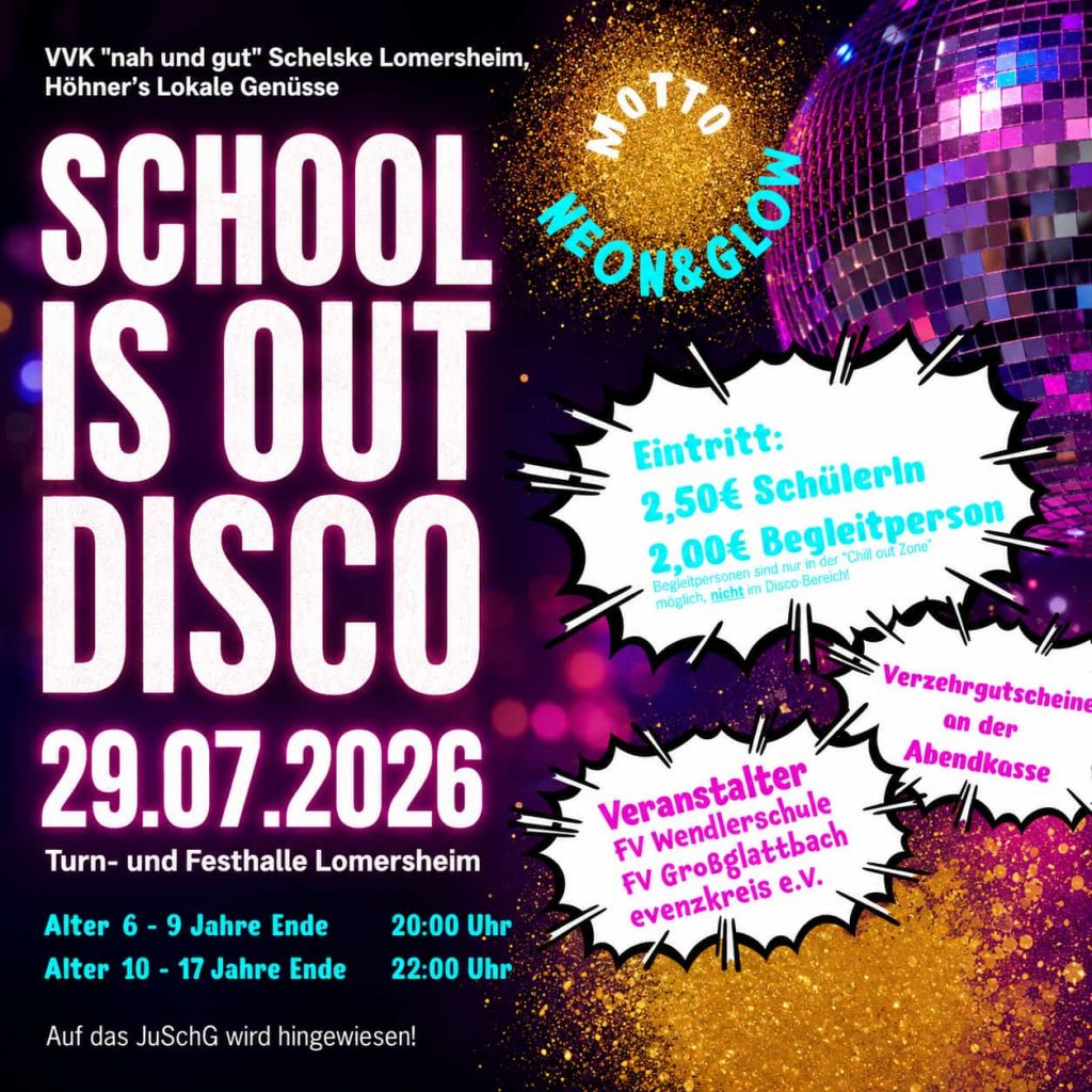School is out Disco